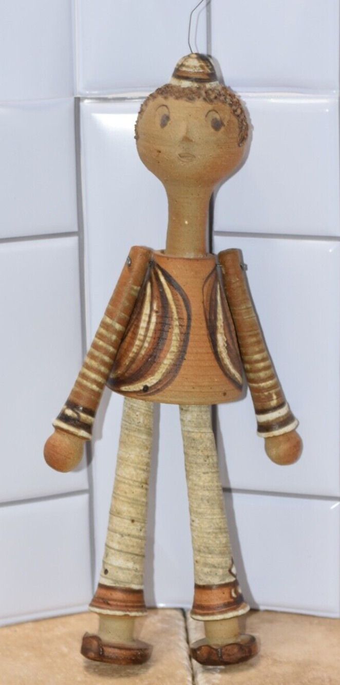 Danish modernist Studio Pottery Scandinavian Art Wind Chime Figurine Karen Boel